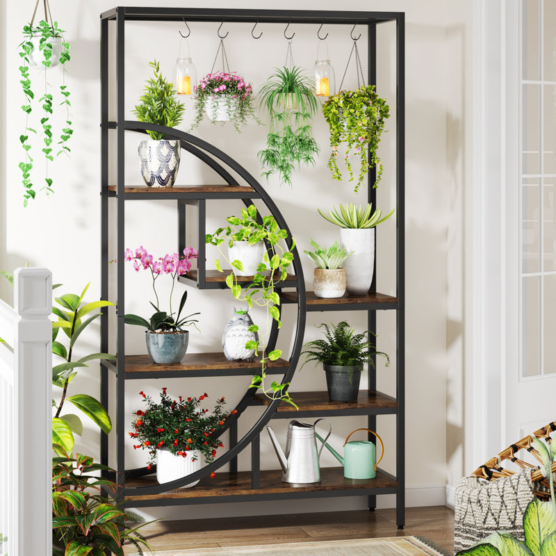 Support à plante d'intérieur en forme de demi-lune Omere