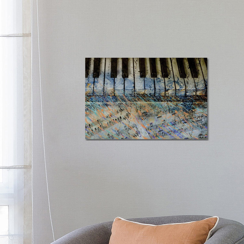 Piano Keys by Dan Meneely - Print on Canvas, 45.72cm H x 66.04cm W x 3.81cm D, Wrapped Canvas