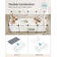 Parc pour animaux de compagnie avec plancher, enclos pour petits animaux, clôture intérieure, 49,2 po x 24,8 po x 16,5 po, blanc