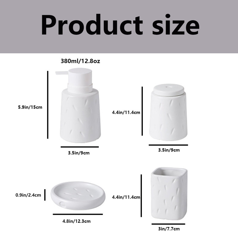 Ensemble complet d'accessoires de salle de bain 5 pièces