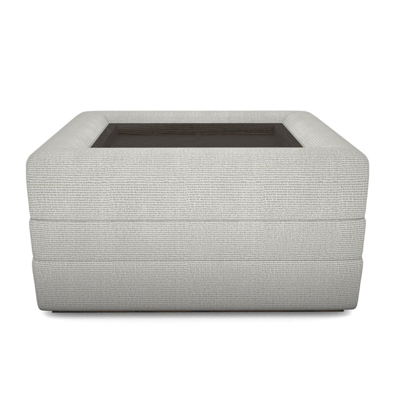 Boyden By Thom Ficilia Square Ottoman, Worthy Snow, Havana
