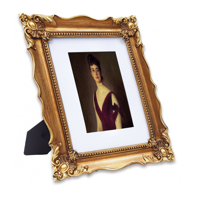 Tyaskin Picture Frame with Mat, Gold