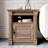 Special Design End Table with 1 Cabinet - Rectangular Wood Top , Smooth Finish – Classic Bedside Table