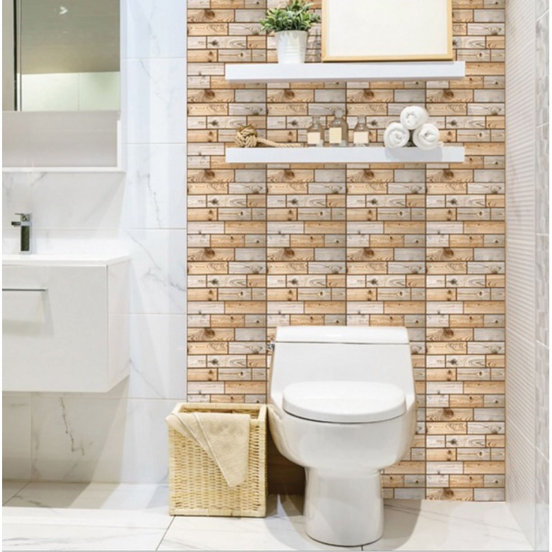 12'' x 12'' Multicolor PVC Peel and Stick Mosaic Tile Set