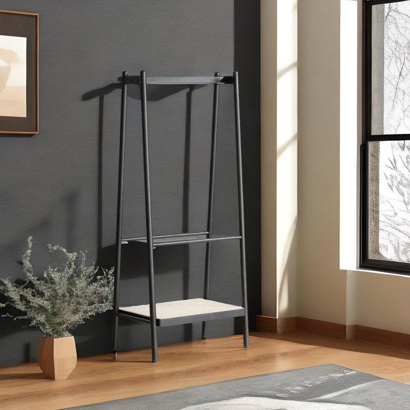 Solid Oak Wood Clothes Rack