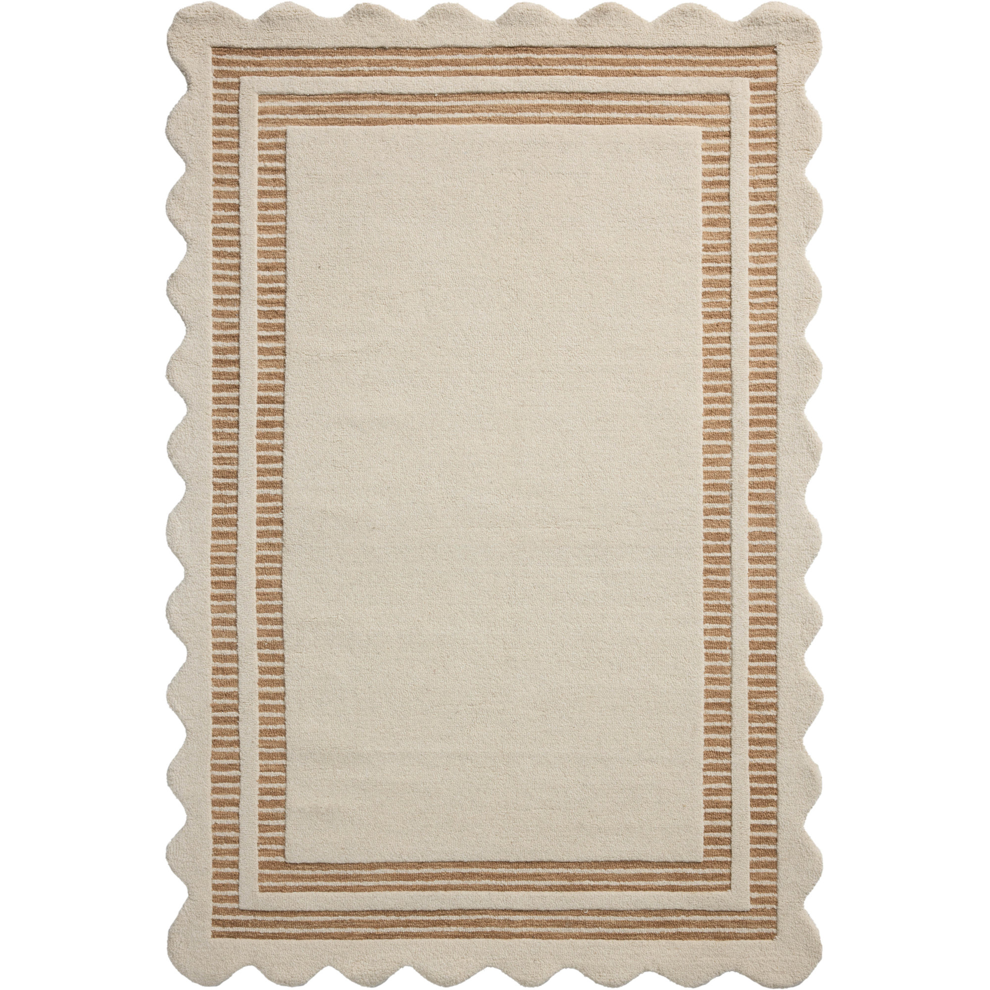 Scottie Area Rug, Rectangle 9'3" x 13', Ivory/Rust