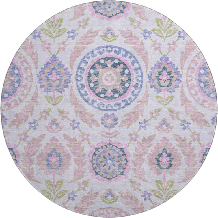 Premium Machine Washable Prisco Blush Rug
