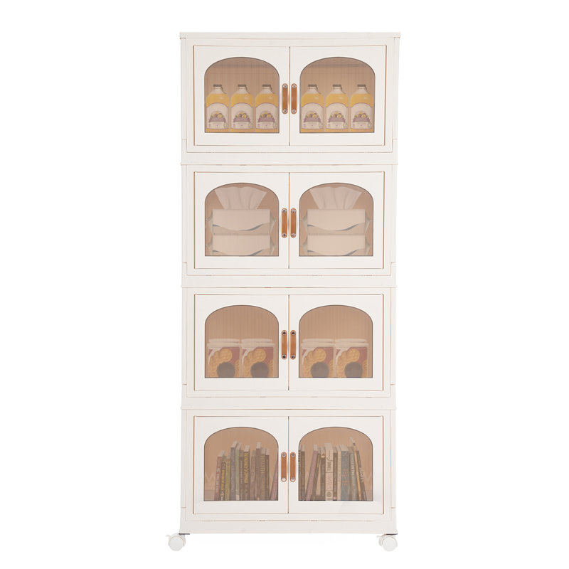 Collapsible Storage Bins With Lids & Wheels(4 Tier)