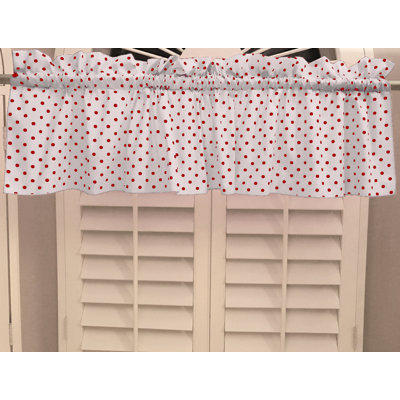 Cantonnière sur mesure en mélange de coton à pois 58 po Garaitz
