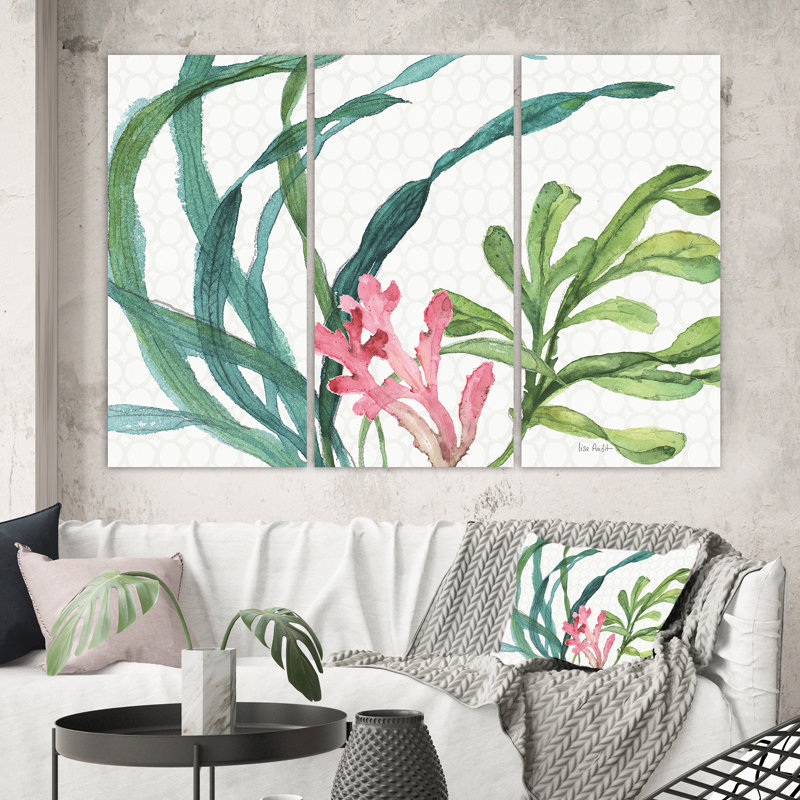 « mixed », vert botanique iiii, reproduction d’image multi-pièces sur toile campagne, H 28 po x l 36 po x P 1 po