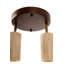 Lustre en bois élégant, beige et noyer, H 8,7 po x l 21 po | Corps en bois durable avec capuchon en travertin, 2 x douilles GU10 (10 W maximum) | Éclairage élégant pour le salon et la salle à manger | Installation facile, conception moderne-859327932-859327933-859327920