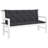 Garden Bench Cushion Set of 2 Black Oxford Fabric 100 Percent Polyester Outdoor Bench Pads-1921456691-1921456696