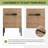 24'' Dual Mounted Bathroom Vanity Set, Single Bathroom Vanity with Ceramic Basin Sink Top, 2 Doors and 1 Adjustable Shelf-2036926044-2078489450