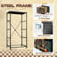 Commode pour chambre à coucher avec 4 tiroirs de rangement complexes Steampunk Industrial Machines Pipes Gears