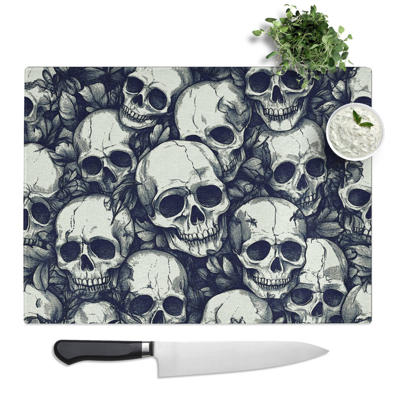 Skulls Vol.4  Glass Chopping Board