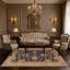 Tapis bleu marine Atterbury Agra-32501378