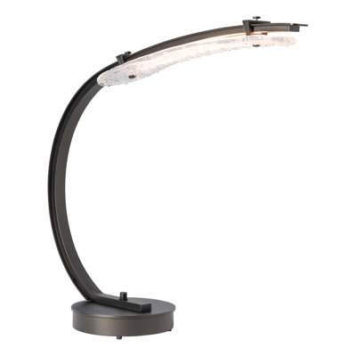 Glissade LED Table Lamp - Clear Textured Glass Shade