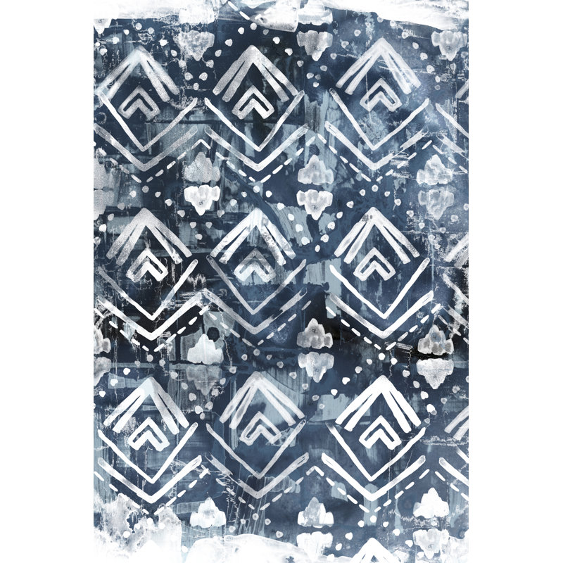 Indigo Extraction II by June Erica Vess - Graphic Art Print, 122cm H x 81cm W, Black Floater Framed