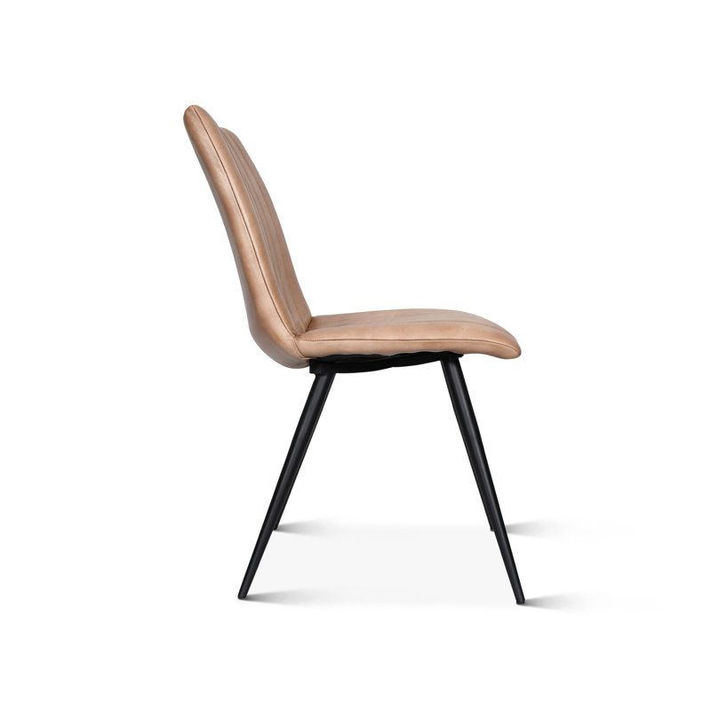 Brisben Leather Dining Chair, Antique Ivory