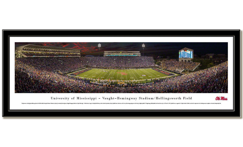 NCAA Stadium Framed Photographic Print, Mississippi Rebels