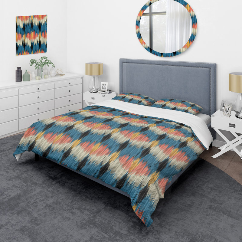 Ensemble de housse de couette à motif Candria, Housse de couette simple + 1 taie décorative stan