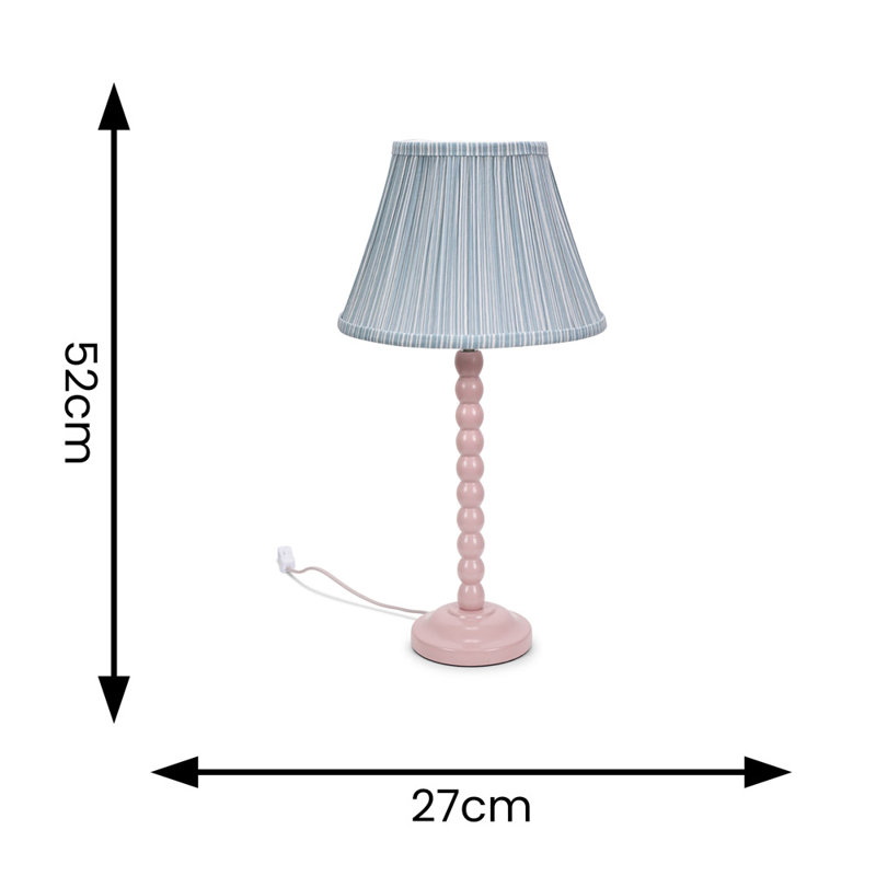 Fleuriel Wood Table Lamp, Pink