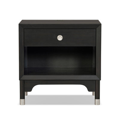 Oberlander 1-Drawer Nightstand With Led Light And Usb Ports