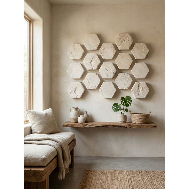 Hexagon Wall Tiles, Roman Stone