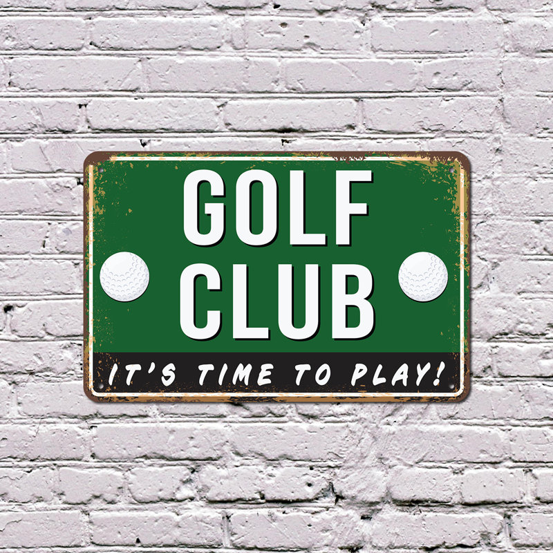 Enseigne en plastique 11 po x 17 po Golf Club Street