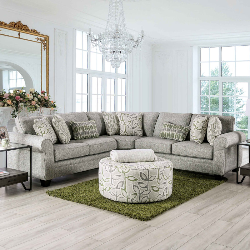 Canapé modulaire de coin symétrique de 113 po de largeur Lovettsville