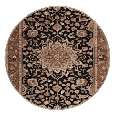 Machine Washable Persian Brown Area Rug