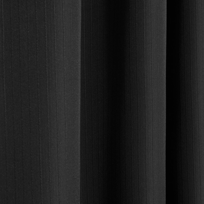 Calne Polyester Opaque Curtain Single Panel, 54" W x 63" L, Black