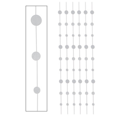 Glittered Dot Stringers - 6' - Pack of 12