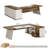 78.7" L-Shaped Executive Desk with 55.1" Storage Cabinet