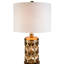Lampe de table haute en polyrésine 28,5 "avec finition dorée