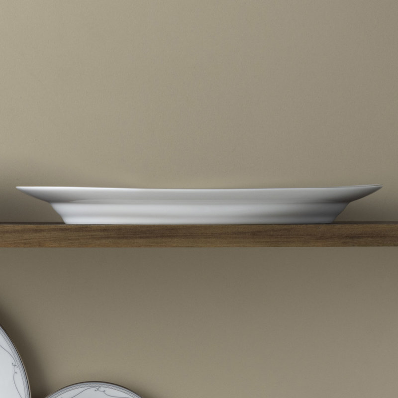 Noritake Satin Flourish Oval Platter, 10.75" W x 14" L x 1" H