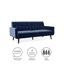 Futon moderne, velours gris-333552444