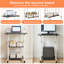 Bureau d'ordinateur à hauteur ajustable avec roulettes