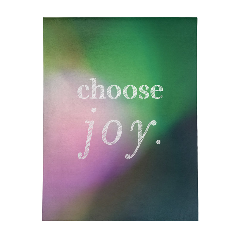 Tapis en polyester multicolore choisir une citation en poly-chenille, Rectangle 5 pi x 7 pi
