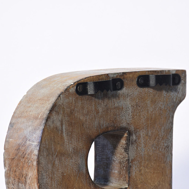 Haddam Text & Numbers Letter Block, P, Gray