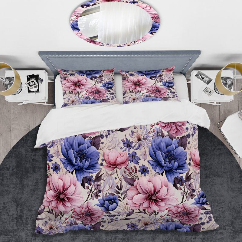 Ensemble de housse de couette Maximin, Housse de couette pour grand lit et 2 taies décor