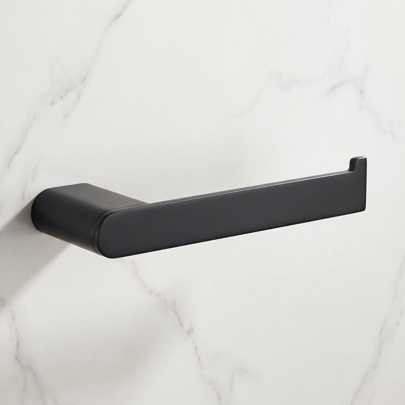 Linear Wall Mounted Toilet Paper Holder, Black