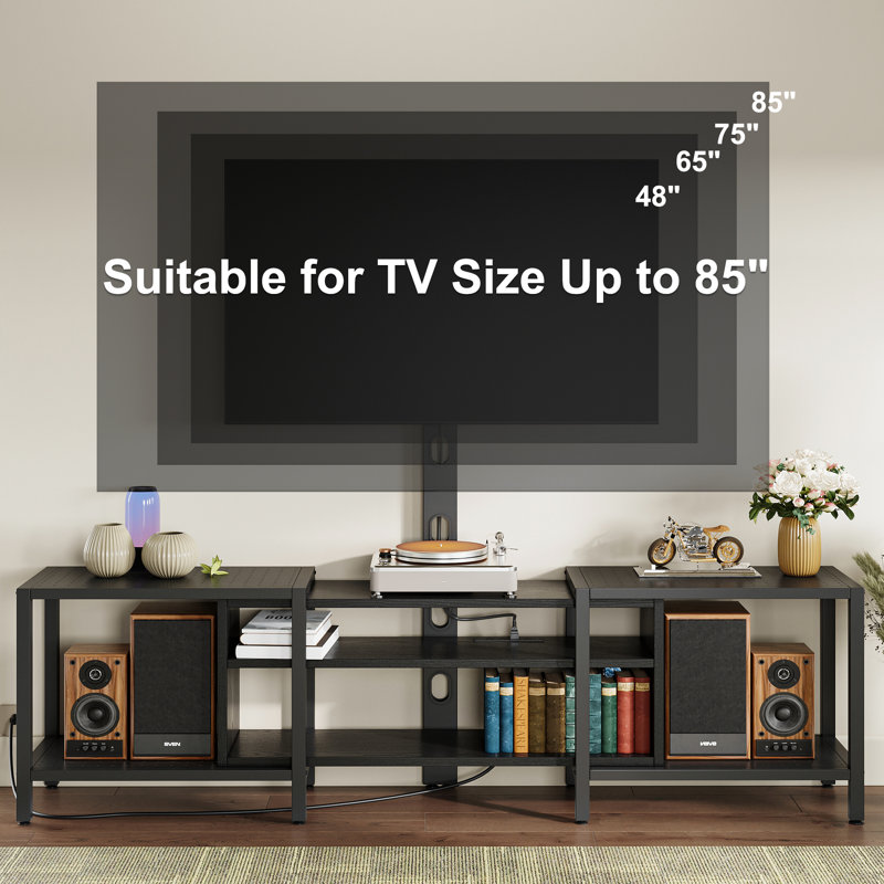 Sauve TV Stand for TVs up to 85", Black