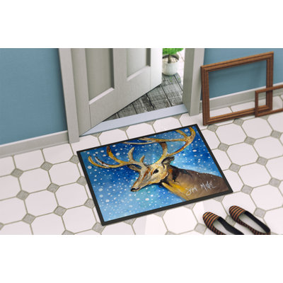 Tapis de porte d’intérieur anti-dérapant renne