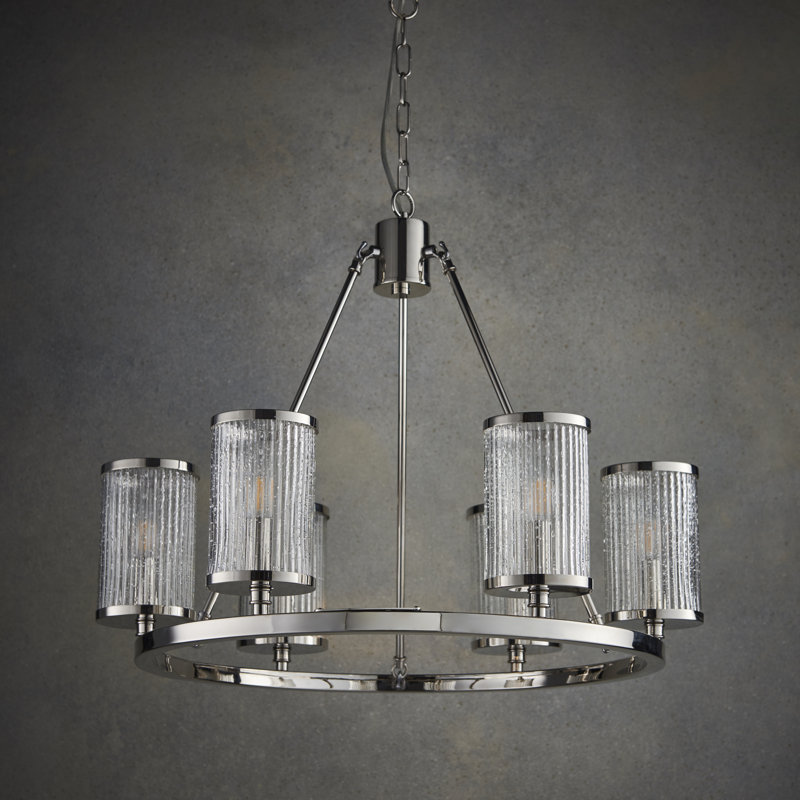 Ravens 6 - Light Waggon Wheel Chandelier