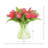 Real Touch Tulips in Glass Vase-1509356132