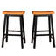Tabouret de selle en bois 29 po, noyer