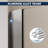 28”W*72”H Frameless Shower Screen with 8mm Frosted Glass, Easy to Clean-111995368