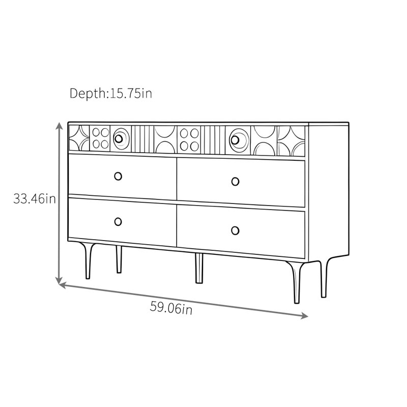 Retro Artistic Creative Sideboard