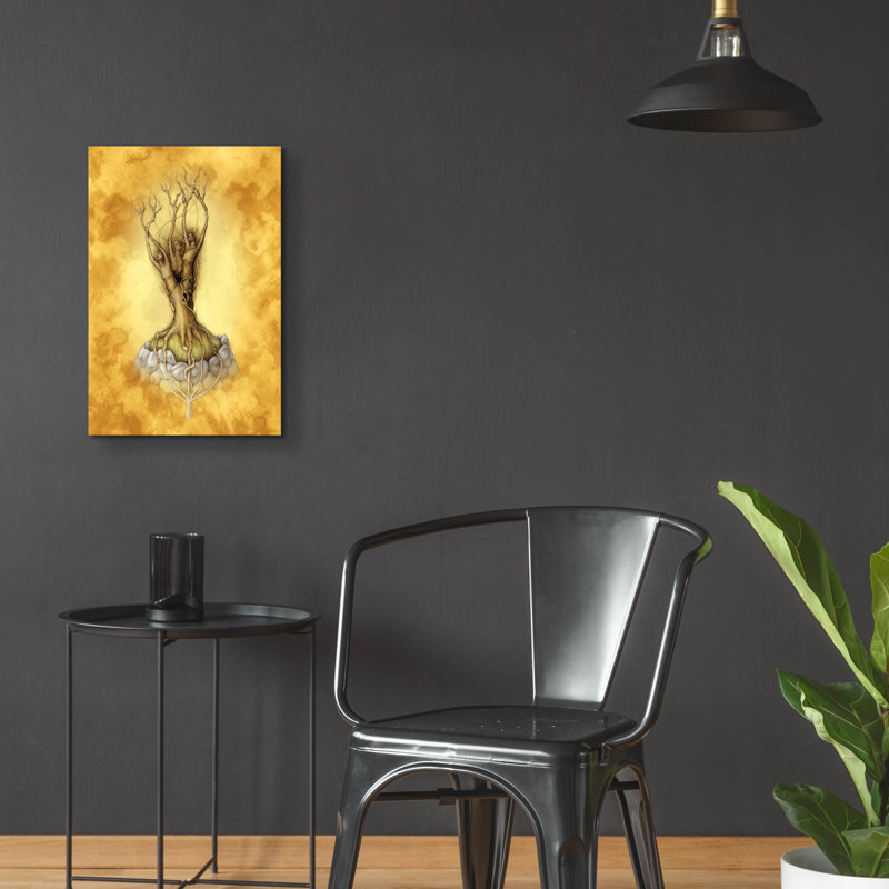 Art mural en verre Trinx «Sœurs du bois» par Art and a Little Magic, H 24 po x l 16 po x P 0,2 po